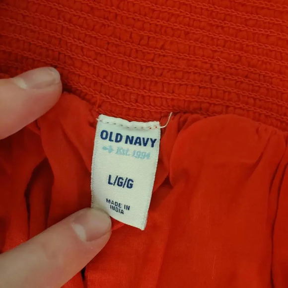 Old Navy Women's Red Embroidered Casual Cotton Skirt Size Large - Picture 4 of 15